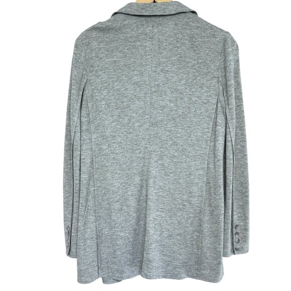 J Jill Womens Blazer Jacket Size LP Gray Wool Blend Stretch Knit Business Career - Picture 5 of 10